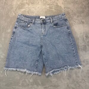 Lane Bryant Womens Size 14 Blue Denim Cutoff Bermuda Shorts Medium Wash Jorts